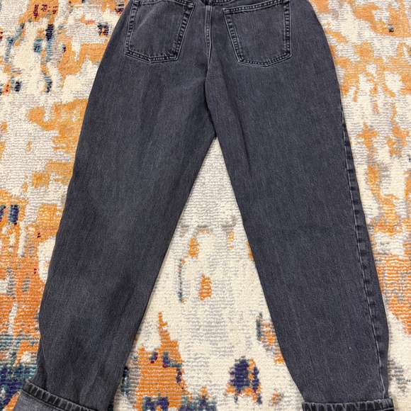 ASOS DESIGN High rise tapered denim jeans washed distressed black ladies size 26 - Picture 6 of 8